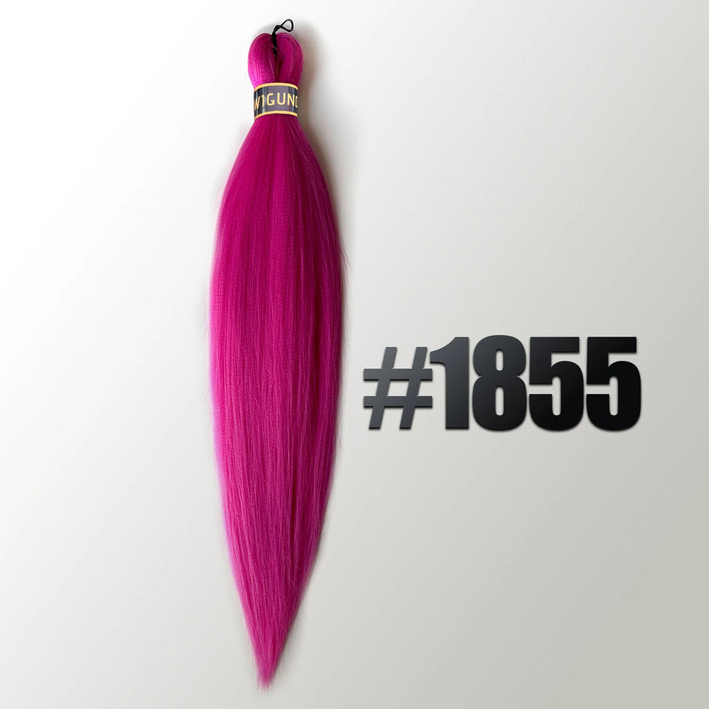 Wigundle Pre-Stretched Braiding Hair — EZ Crochet Yaki Straight (Flame-Retardant Kanekalon)