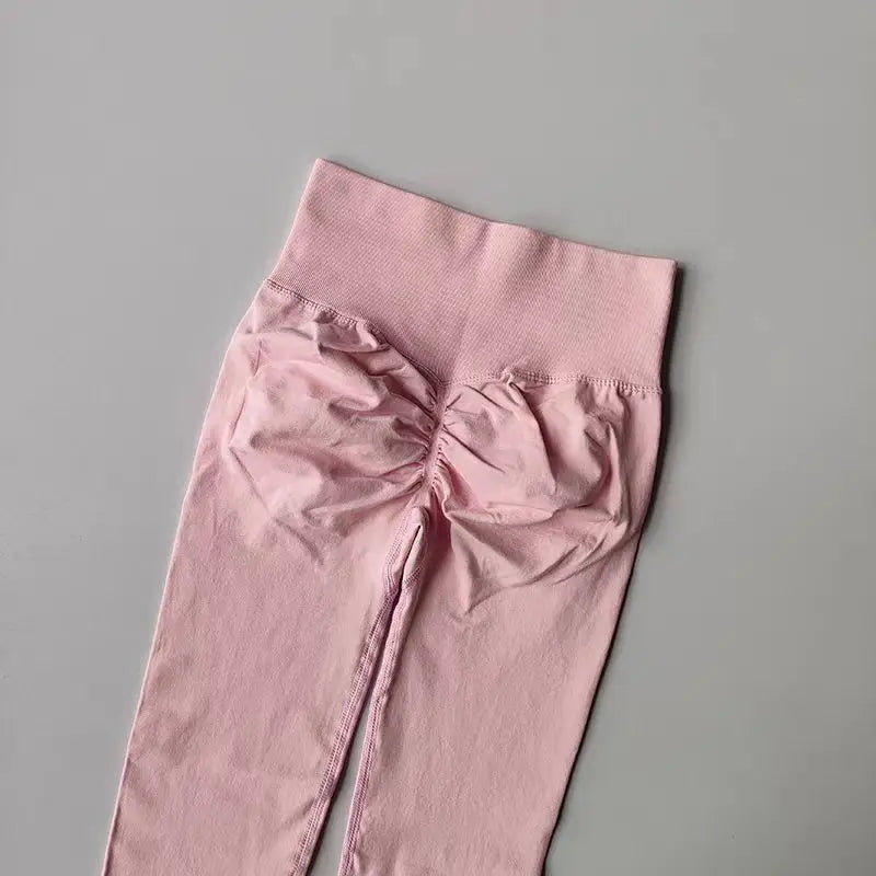 Seamless High-Waist Yoga Leggings – Push-Up Hip Lift Fit