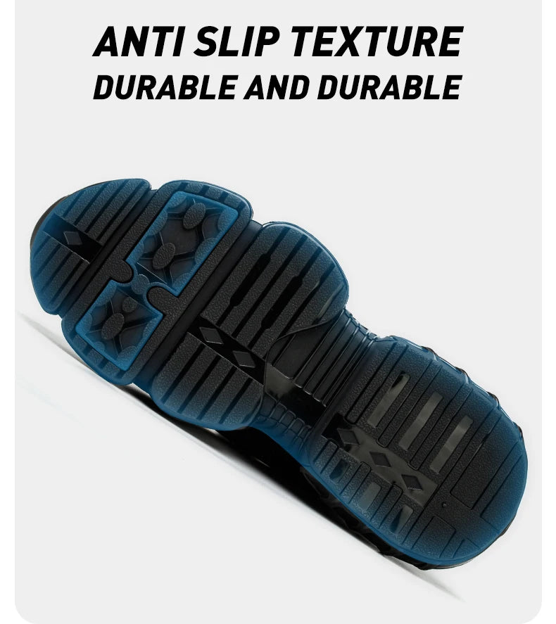 Rotary Buckle Work Safety Shoes For Men and Women Air Soft Sole Lightweight Protective Work Sneakers Men Breathable Boots