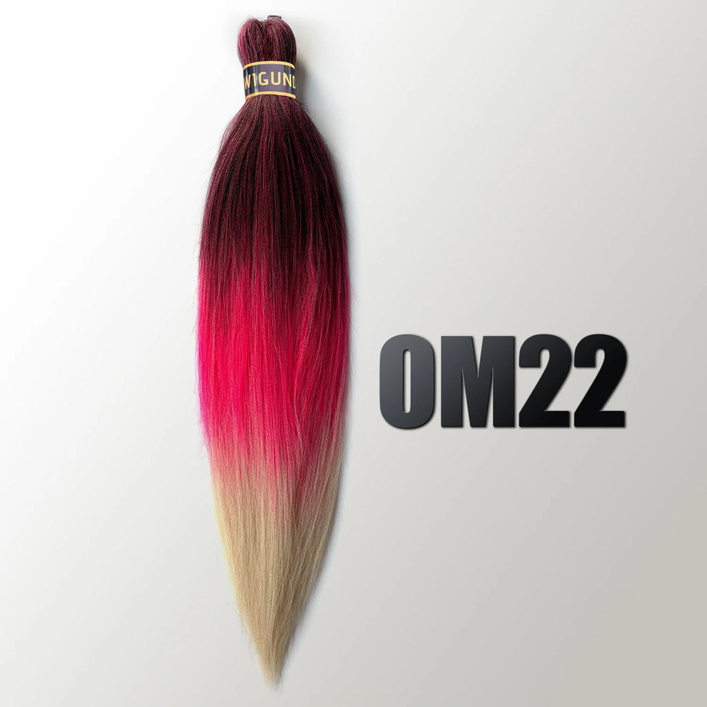 Wigundle Pre-Stretched Braiding Hair — EZ Crochet Yaki Straight (Flame-Retardant Kanekalon)