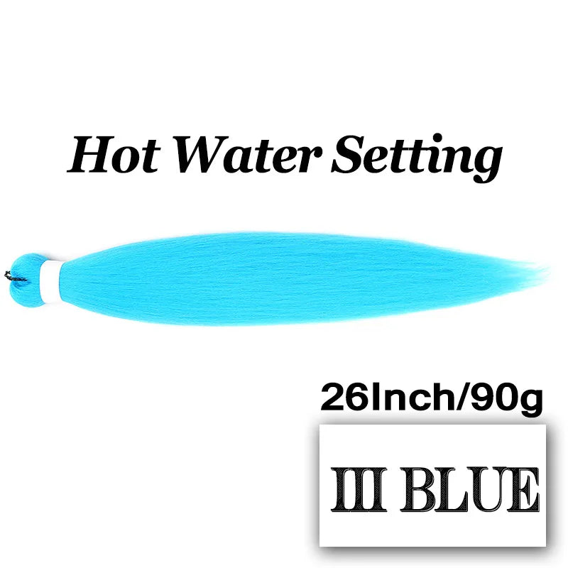 26" Easy Pre Stretched Braiding Hair Extensions 613 Blonde Jumbo Braids Synthetic Hair Bundles Yaki Straight Hair Crochet Braid