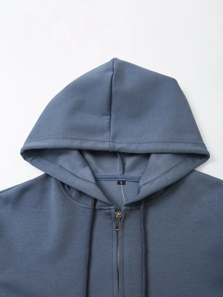 Women’s Embroidered Sweatshirt & Fleece-Lined Joggers Set – Cozy 2-Piece Sports Outfit (Fall New Arrival)