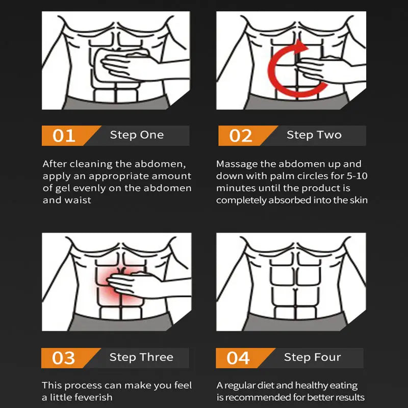 Full Body and Bodybuilding Massage Cream, Hot Compress To Tighten Abdominal Muscles