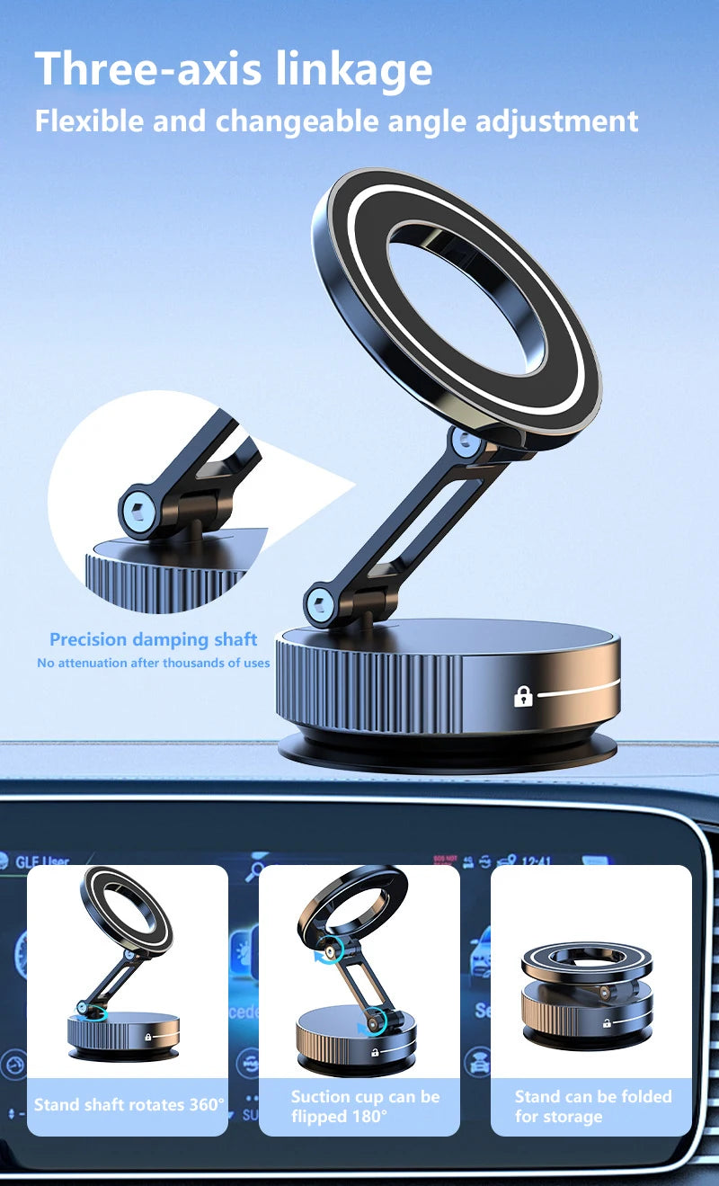Xiaomi Super Strong Magnetic Phone Holder Foldable Design 360° Adjustable Vacuum Car Mount For Car Desk Bathroom Phone Holder