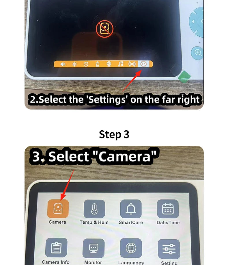 DANMINI 5 "tuya baby monitor 2K high definition WiFi remote mobile APP control up, down, left and right rotation gimbal camera
