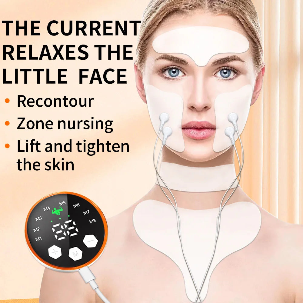 Ems Facial Lifting Massager Electric Muscle Stimulator Face Beauty Neck Skin Tightening Antiwrinkle Face Skin Care Dark Circle
