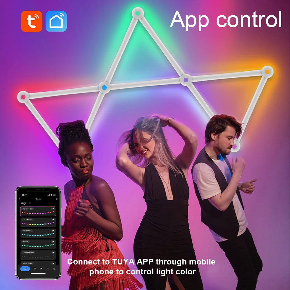 Wiscolor RGB Smart Wall Light Bar (9-Piece)