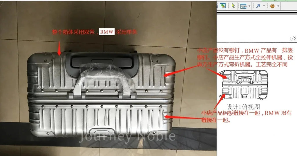 Top Quality Customization 100%  Aluminum-magnesium travel Boarding Rolling Luggage Perfect for Spinner brand Travel Suitcase