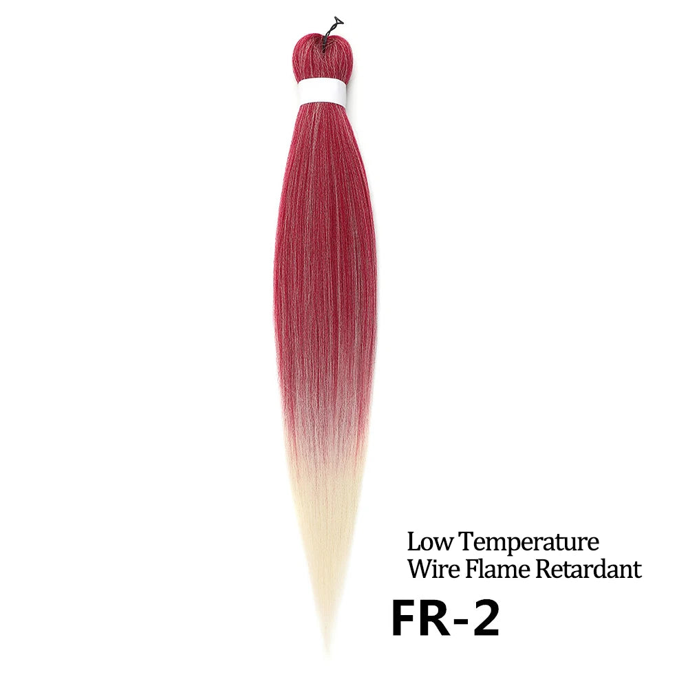 Chorliss Pre-Stretched Jumbo Braids — 24"/26" Synthetic Yaki Ombre (80–90 g, 105 Colors)