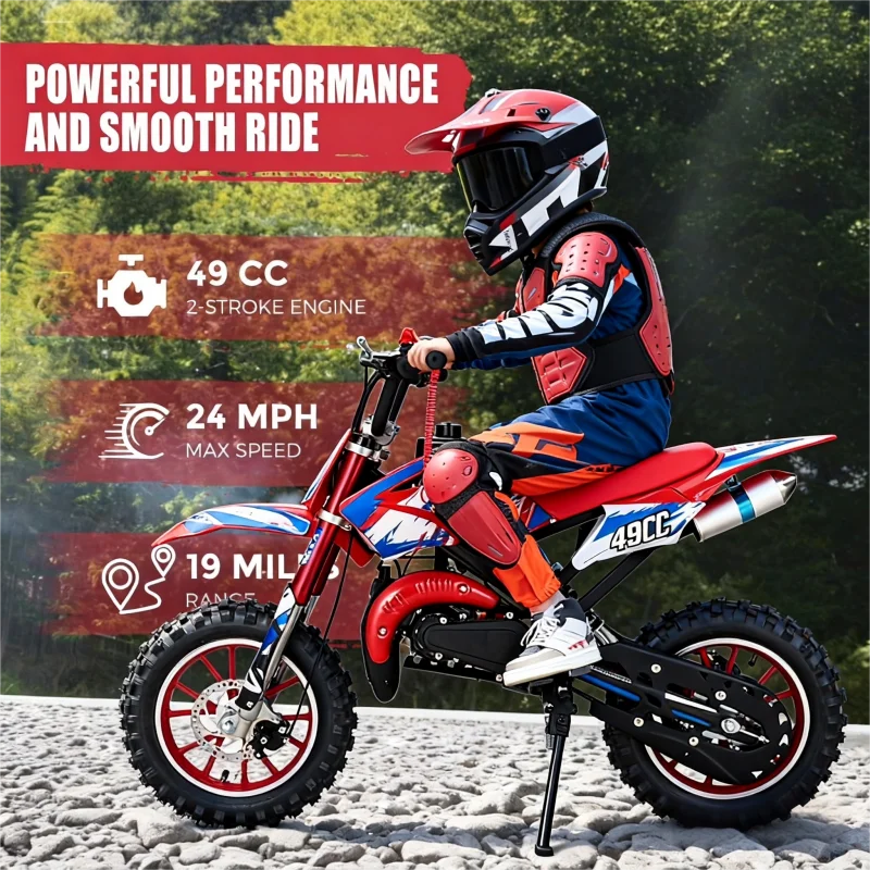49cc 2-Stroke Off-Road Mini Dirt Bike (35 km/h)