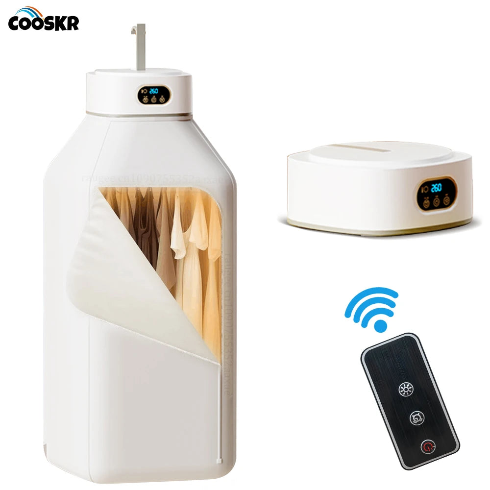 Portable Clothes Dryer Folded Electric Clothing Dryer Multifunctional Intelligent Timed Warm Laundry Dryer with Remote Control