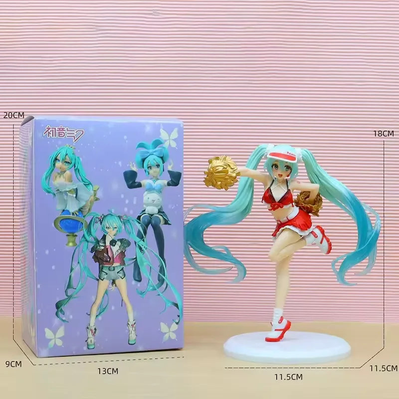 Hatsune Miku Desktop Cute Action FigureNeko T-Shirt Ver. Anime Figurine Kawaii Girl Model Toy Gift