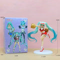 Hatsune Miku Desktop Cute Action FigureNeko T-Shirt Ver. Anime Figurine Kawaii Girl Model Toy Gift