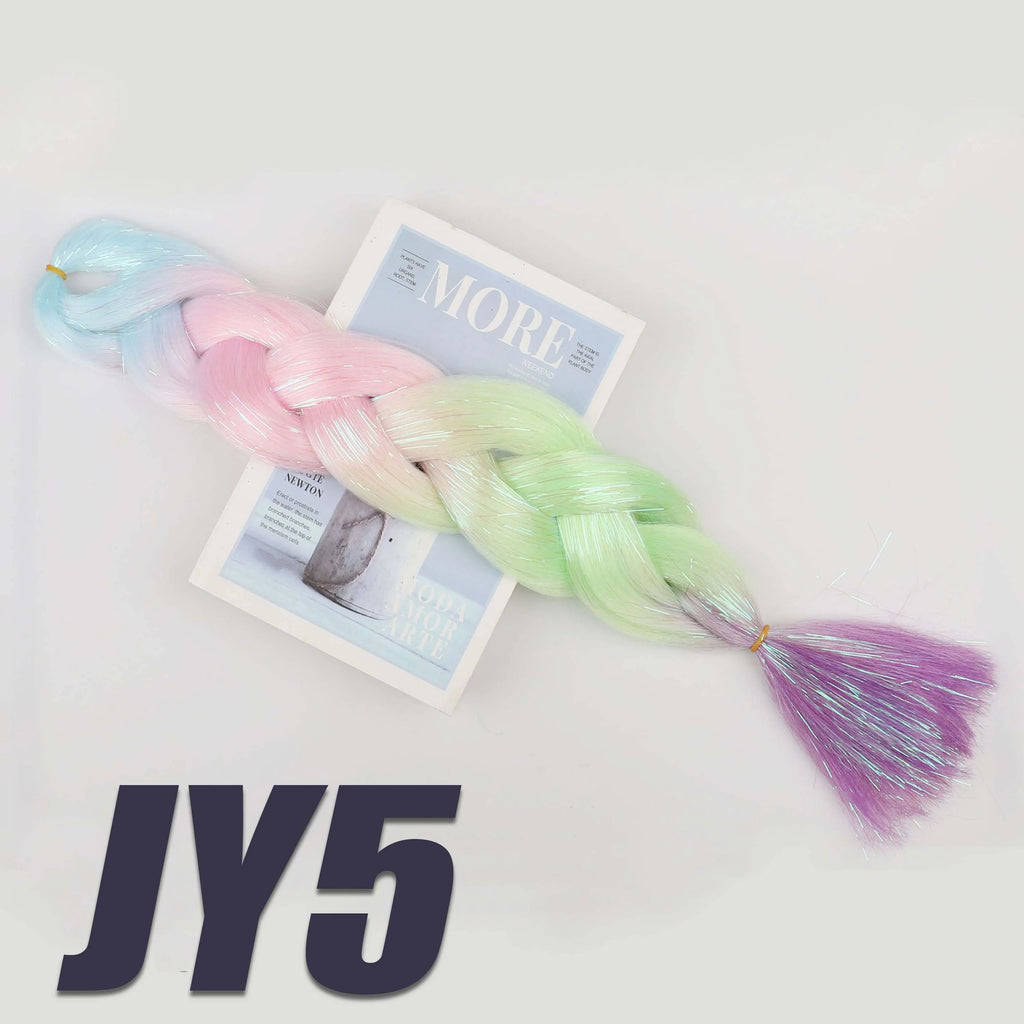 Purple Braiding Hair Pre Stretched Synthetic Kanekalon Crochet Hair Jumbo Braids Extensions Hair Accessories For Girls Braids