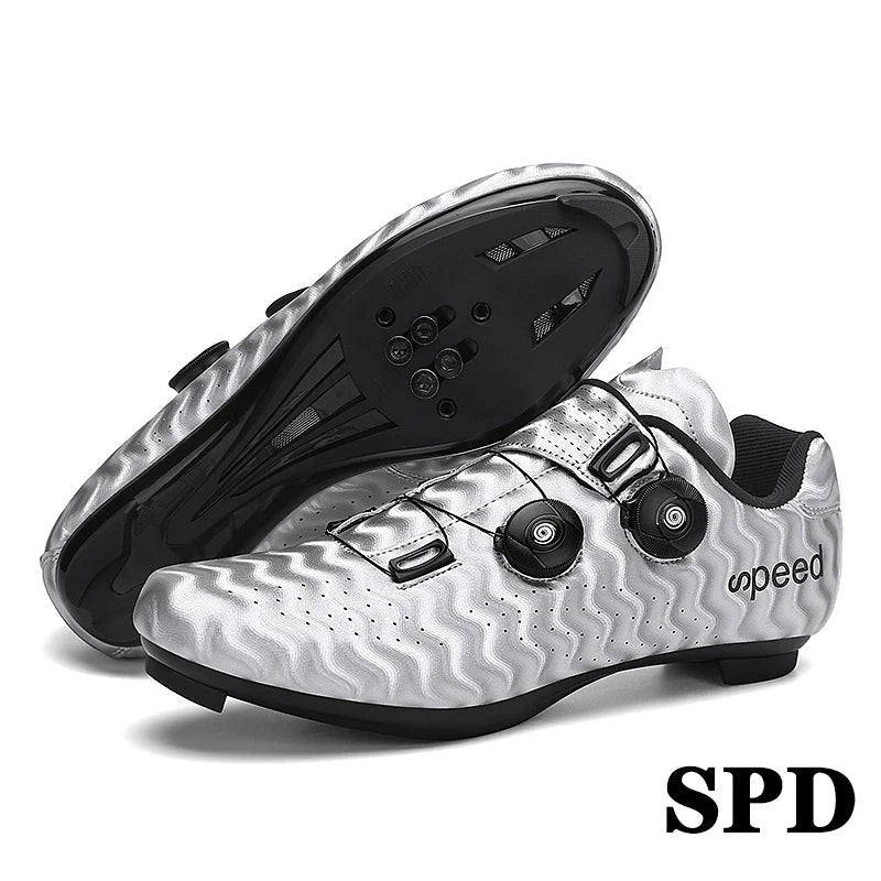 Professional Men Cycling Shoes Breathable Hard-Soled Booster Road Cycling Lock Shoes Women SPD Road Cycling Competition Shoes