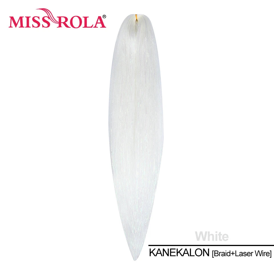 Miss Rola Synthetic 22 Inch 60G Kanekalon Hair Tinsel Wire Jumbo Braid Yaki Straight Hair Extension Twist Braid Bulk Wholesale
