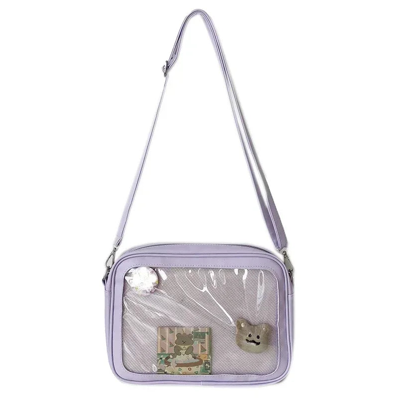 Female Ita Crossbody Bag Womens Transparent Messenger Bag Girls Cute-Lolita Shoulder Bags Teens Fashion Satchels Bag Ins