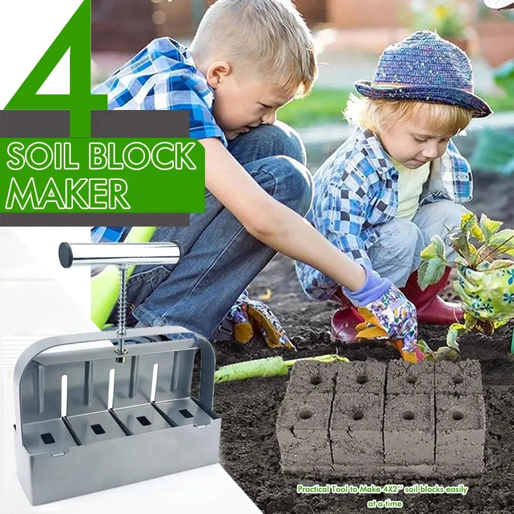 2-Inch Handheld Soil Block Maker – Seed Starting Tool