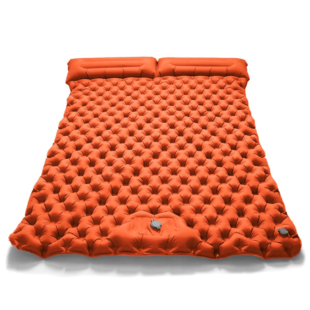 Hot Sale! 2025 Upgrade! Double Air Mattress Camping Blow Up Bed w/Built-in Pump Waterproof Portable Thickened for Outdoor Travel