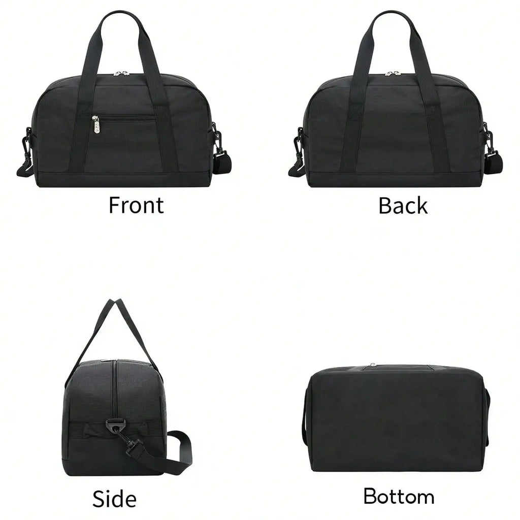 Fitness bag, handbag crossbody bag,luggage bag, lightweight multi compartment,double zipper design,suitable for overnight travel