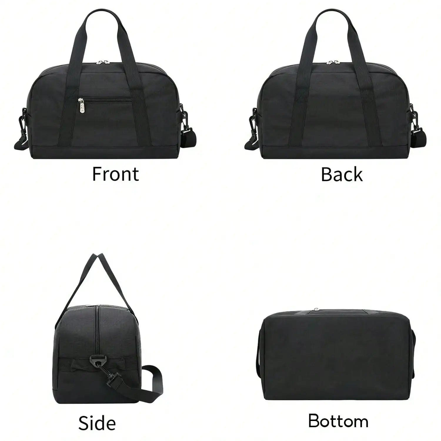 Fitness bag, handbag crossbody bag,luggage bag, lightweight multi compartment,double zipper design,suitable for overnight travel