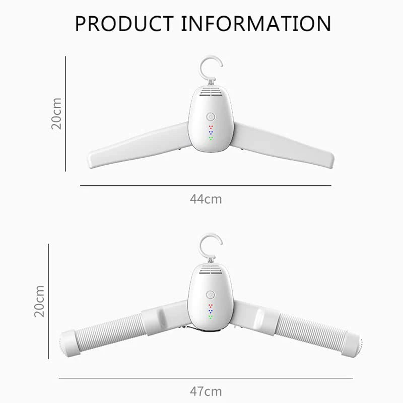 Portable Clothes Dryer Drying Hanger Electric Shoes Clothes Drying Rack Foldable Heater Hanger Machine Travel Laundry Dryer