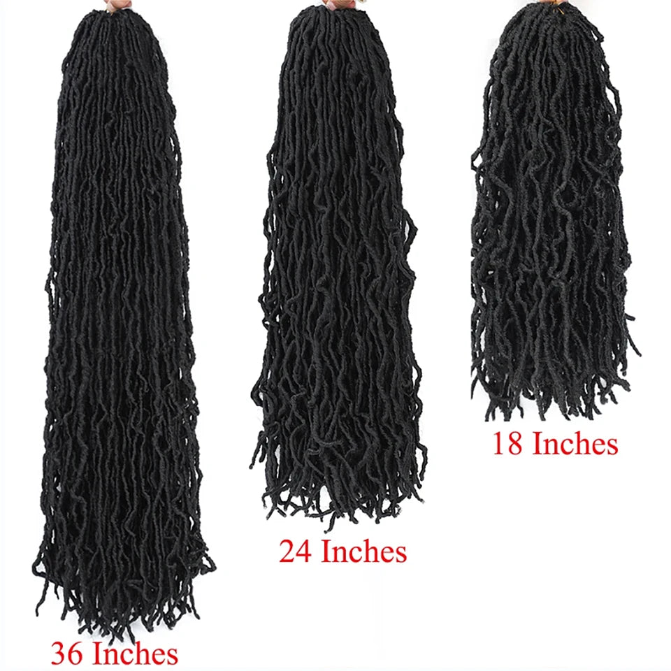 Serlity Faux Locs Extensions — 36"/24"/18" Soft Goddess Dreadlocks Crochet Hair