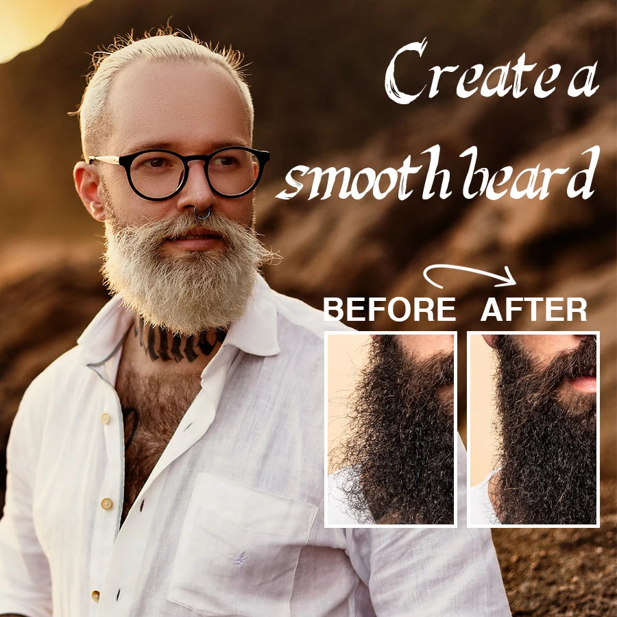 30g Natural Shea Butter Beard Balm for Men Facial Hair Beard Growth Wax Moisturizing Smoothing Mustache Cream Beard Care