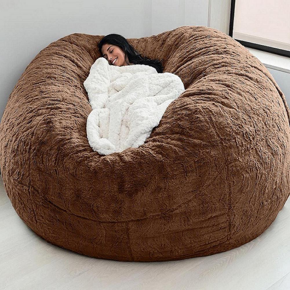 2022 New Bean Bag Sofa Bed Pouf No Filling Stuffed Giant Beanbag Relax Lounge Chair Tatami Futon Floor Seat Furniture