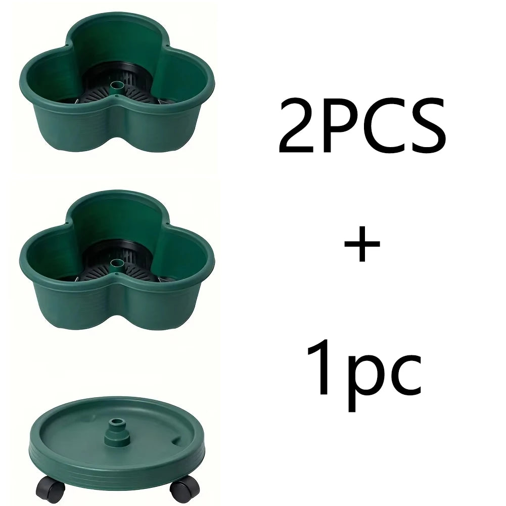 5-Pack Contemporary Stackable Self-Watering Planters