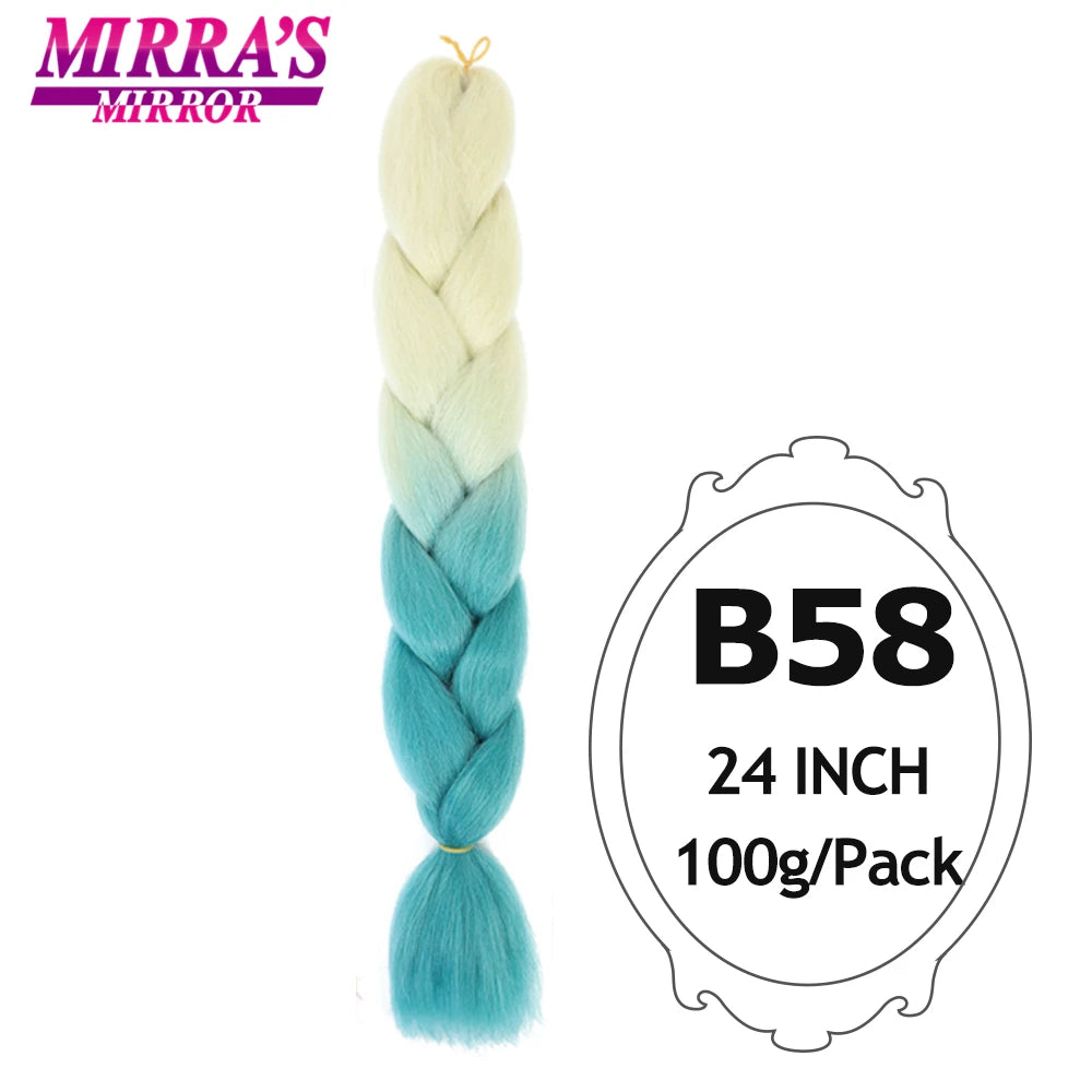 Colorful Jumbo Braiding Hair Extensions For Box Braids Synthetic Hair for Afro Braids Ombre Jumbo Braid Hair DIY Crochet Braid