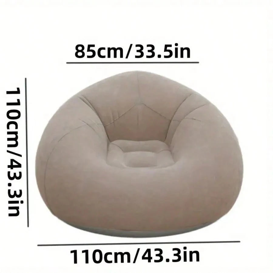 1pc inflatable bean bag sofa - foldable, easy to carry, soft and comfortable inflatable lounge chair, suitable for outdoor/indoo
