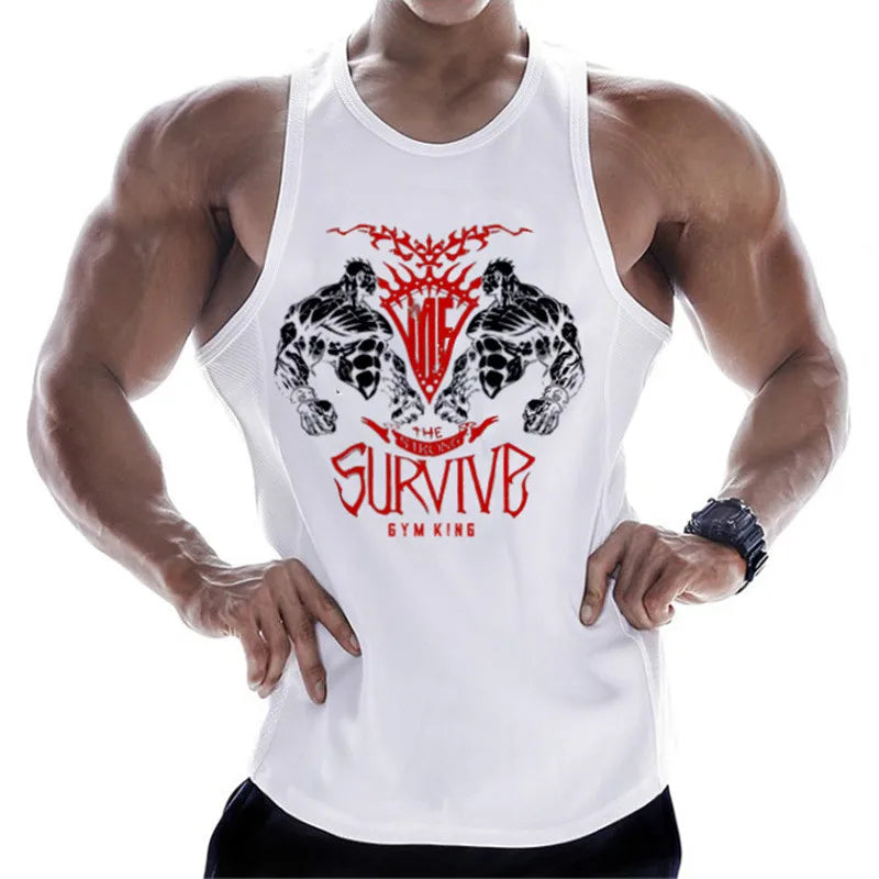Fitness Clothing  Men Muscle Shirt  Cotton Men Tank Top Workout Bodybuilding Men Sportwear Tank Top Sleeveless Vest