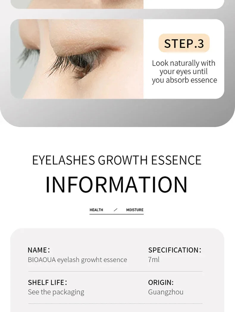 Fast Eyelash Growth Serum 7 Days Natural Eyelash Enhancer Longer Fuller Thicker Curling Lash Treatment Eye Care Products Makeup