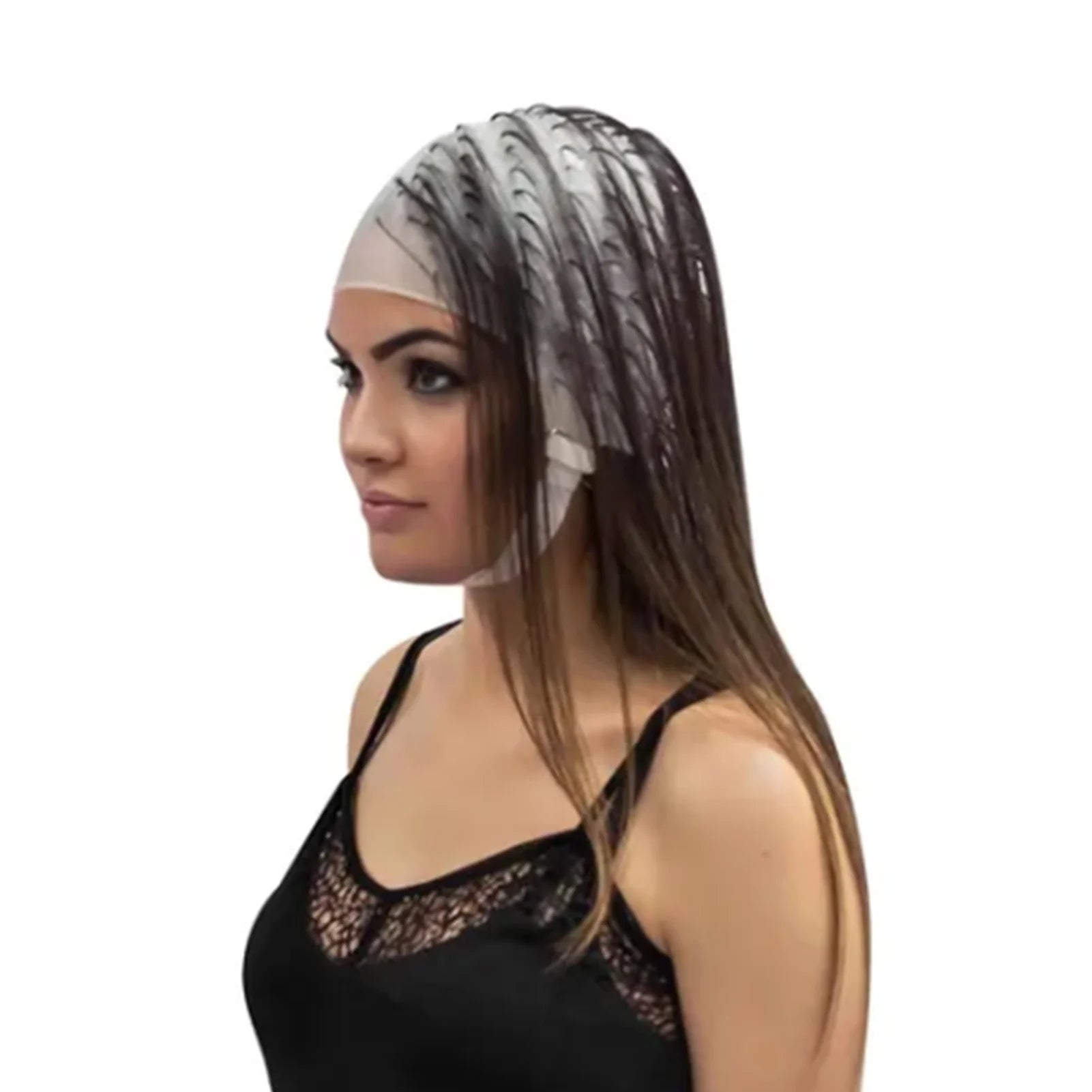 Reusable Dye Hat Hair Coloring Highlighting Hat Silicone Reusable Flexible High Elasticity Folding Hair Dye Hat Silicone Dye Hat