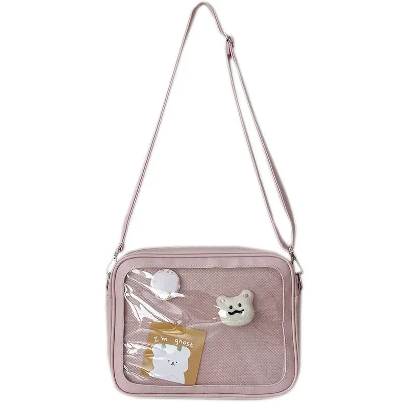 Female Ita Crossbody Bag Womens Transparent Messenger Bag Girls Cute-Lolita Shoulder Bags Teens Fashion Satchels Bag Ins