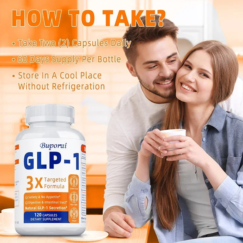 GLP-1 Supplement - Promote Metabolism, Support Intestinal and Digestive Health, Efficient Absorption, Anti-oxidation - 120pcs