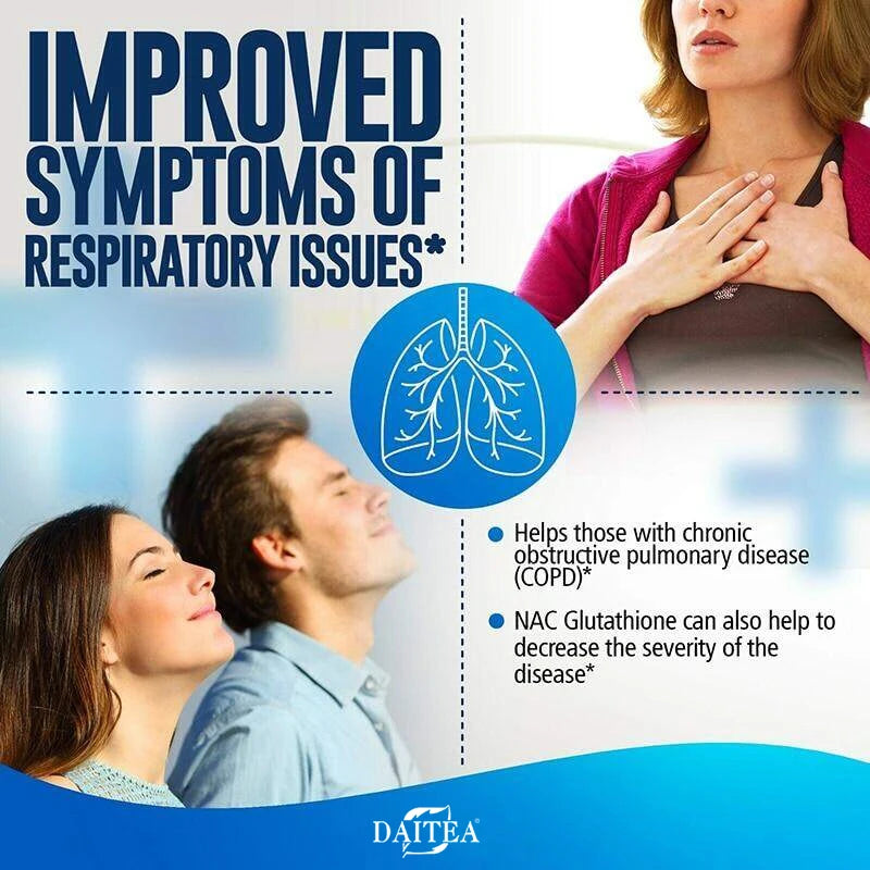Taoters Daitea™ Glutathione Collagen + NAC — Immune & Respiratory Support (120 Capsules)