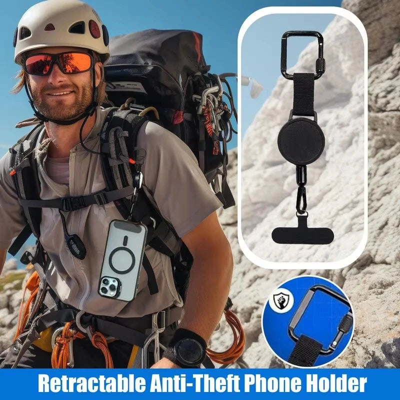 Retractable Anti-Theft Phone Holder Cellphone Lanyard Strap Smartphone Safety Tether DYM Belt Clip Cellphone Lanyard for Travel