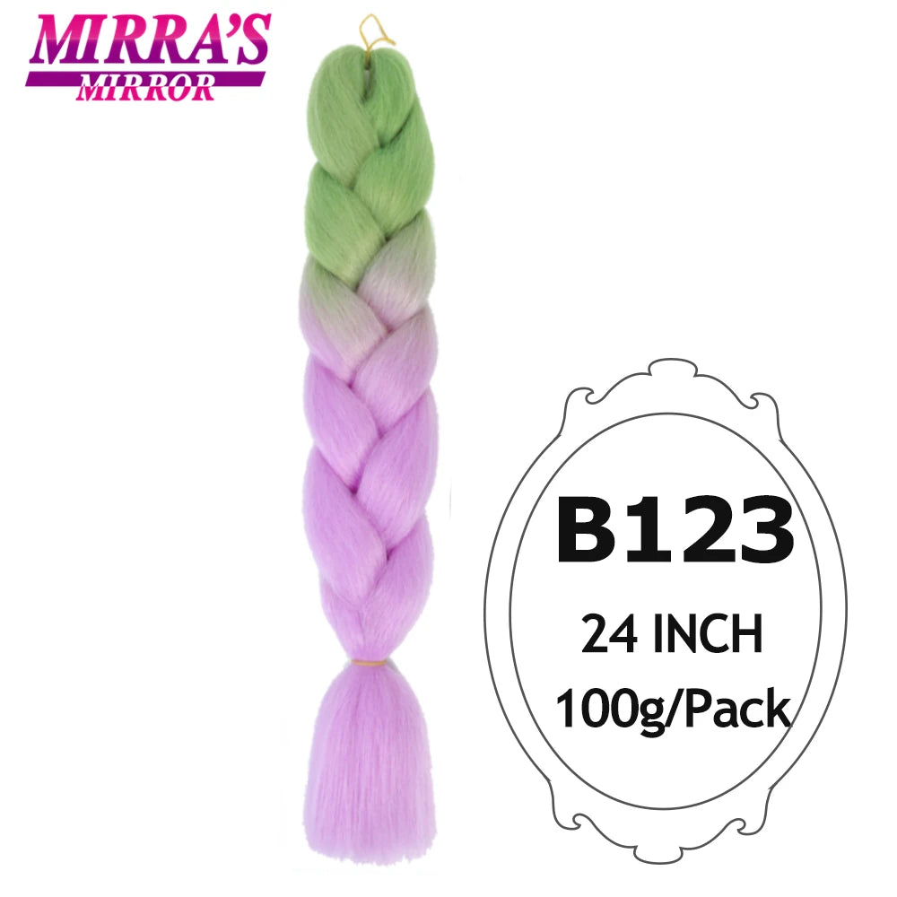 Colorful Jumbo Braiding Hair Extensions For Box Braids Synthetic Hair for Afro Braids Ombre Jumbo Braid Hair DIY Crochet Braid