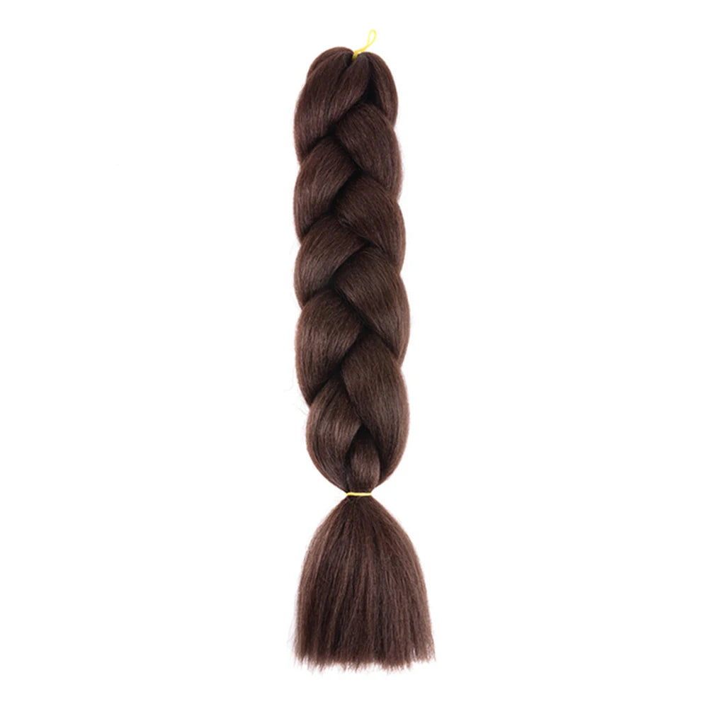 Jumbo Braids Extensions — 24" Synthetic Kanekalon Yaki Straight (Afro Ombre Piano Color)