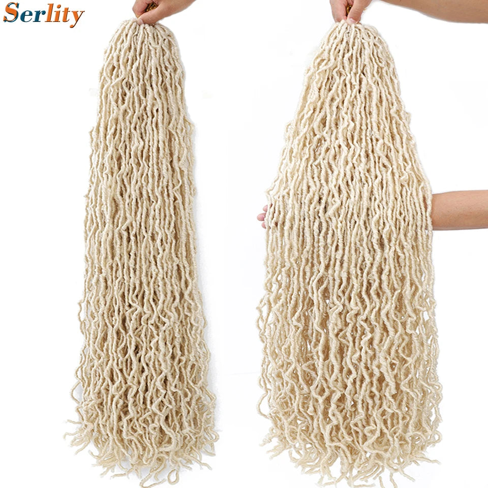 Serlity Faux Locs Extensions — 36"/24"/18" Soft Goddess Dreadlocks Crochet Hair