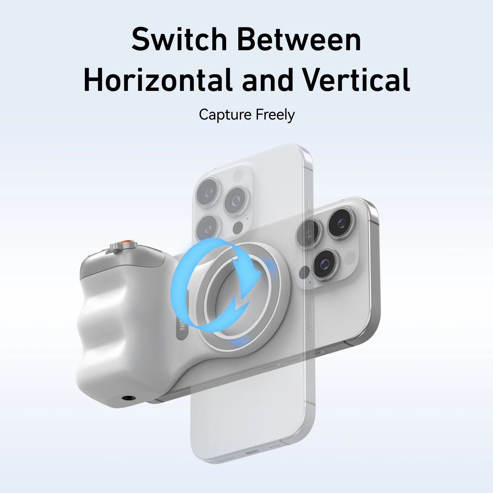 TELESIN Magnetic Phone Camera Shoot Hand Grip Phone Holder Shooting Aid Remote Control Handle for Iphone HUAWEI SAMSUNG Phone