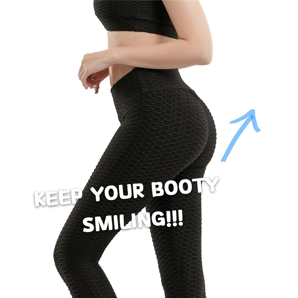 BubbleBump™ Seamless Booty-Lift Leggings — High-Waist Textured Yoga Pants for Women