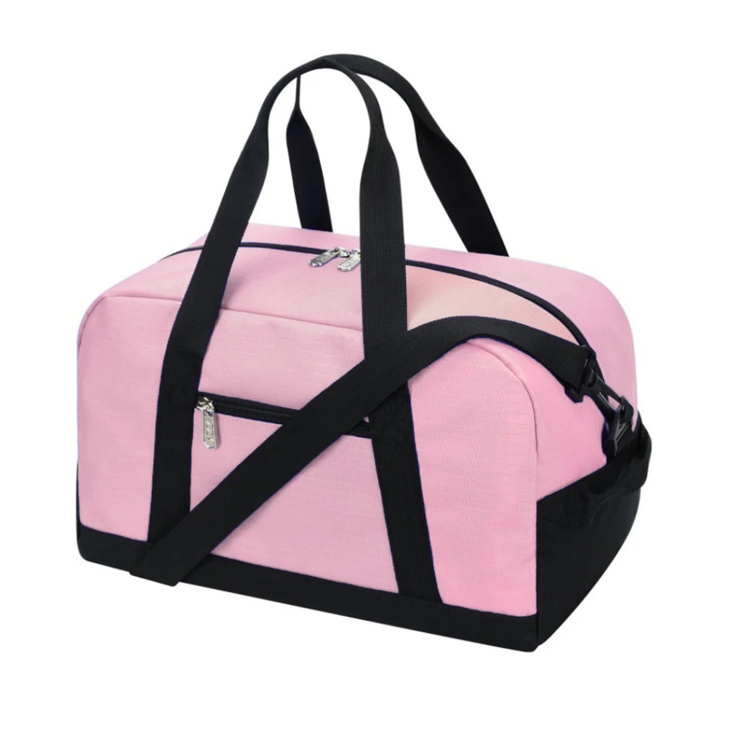 Fitness bag, handbag crossbody bag,luggage bag, lightweight multi compartment,double zipper design,suitable for overnight travel