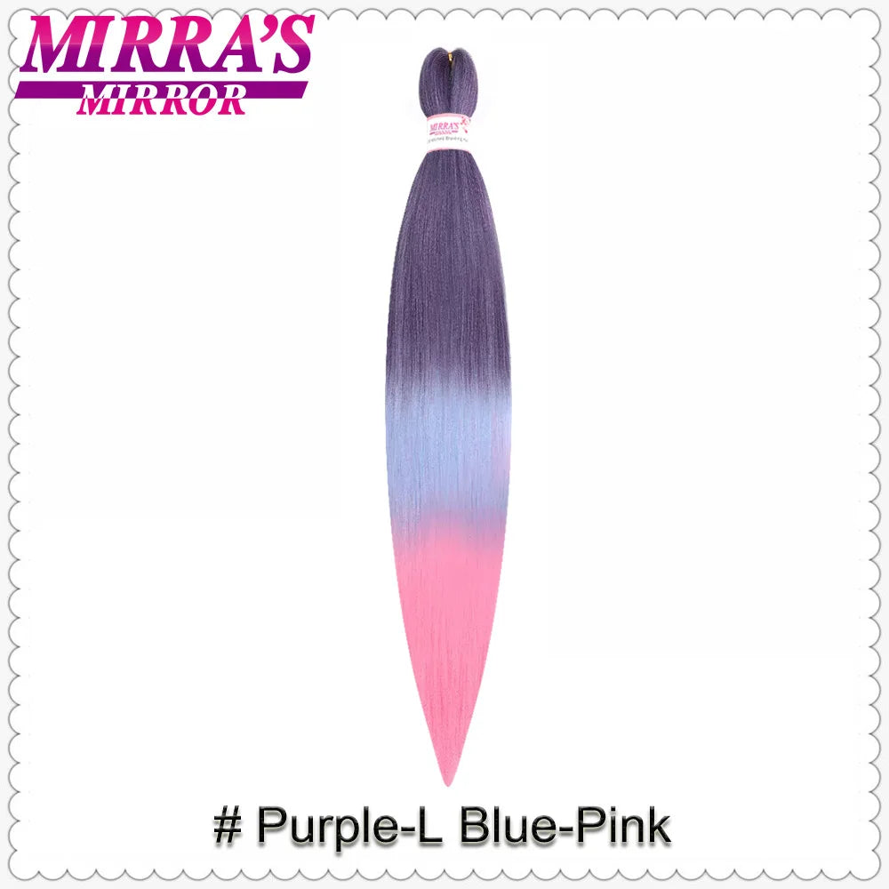 Corlorful Synthetic Jumbo Braids Hair Extensions 28 Inch Braiding Hair Pre Stretched Yellow Blue Green Red Pink Purple Braids