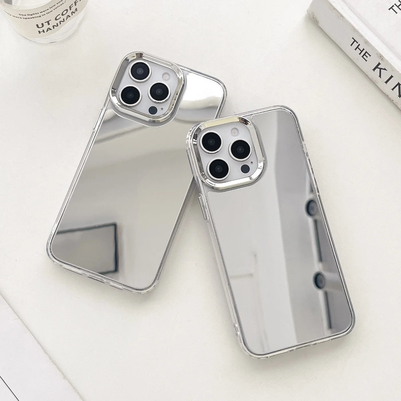 Luxury Plating Make Up Mirror Phone Case For iPhone 17 16 15 14 13 12 11 Pro Max XR X XS Hard Acrylic Shockproof Bumber Cover