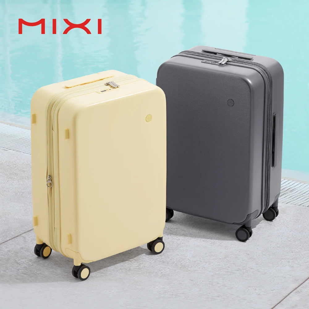 Mixi New Design Puristic Expandable Travel Luggage TSA Lock Lightweight Large Capacity PC Suitcases Spinner Wheels 20 24 26Inch