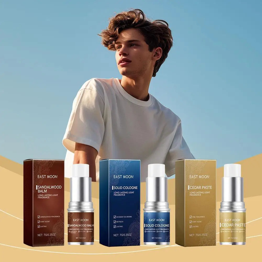 7G NEW Men Sandalwood Balm Series Lasting Scent Keep Fresh Dating Flirting Improve Temptation Body Light Fragrance Solid Balm