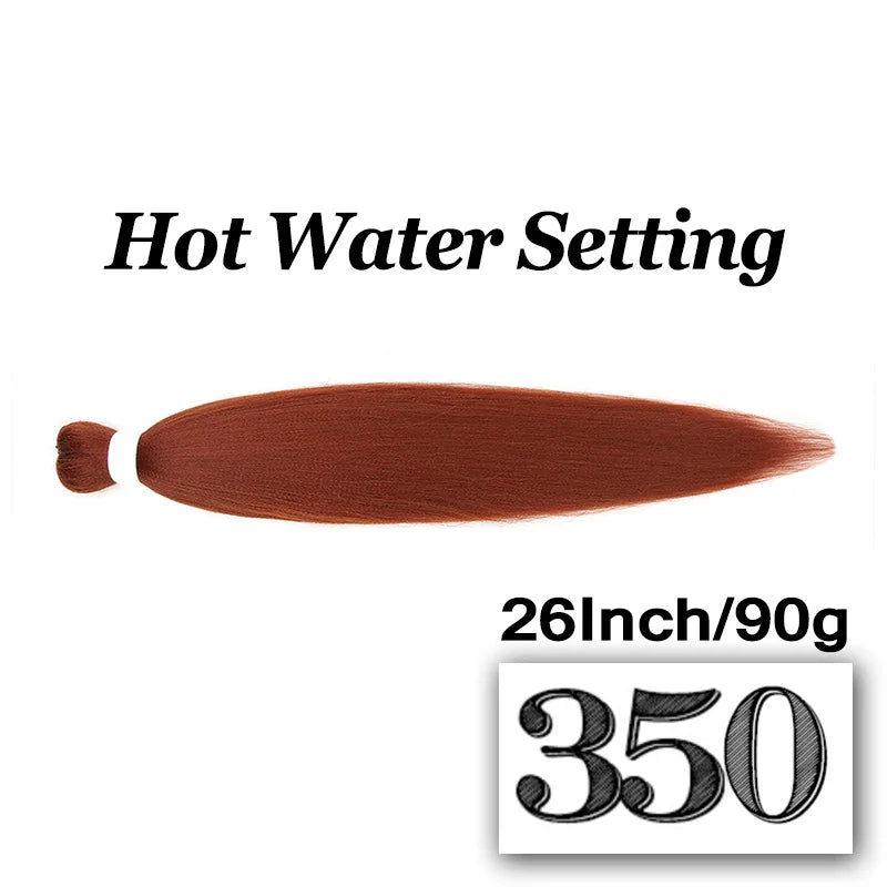 Braiding Hair Pre-stretched 26 Inch 90G Synthet Jumbo Braiding Hair Extensions for African Crochet Braids Red Peach Pink Pigtail